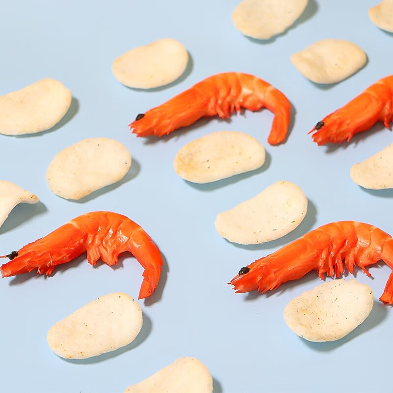 South Korea imported Qu Laifu shrimp chips garlic crab flavor puffed crispy snacks snack food garlic shrimp chips 82g * 3 bags