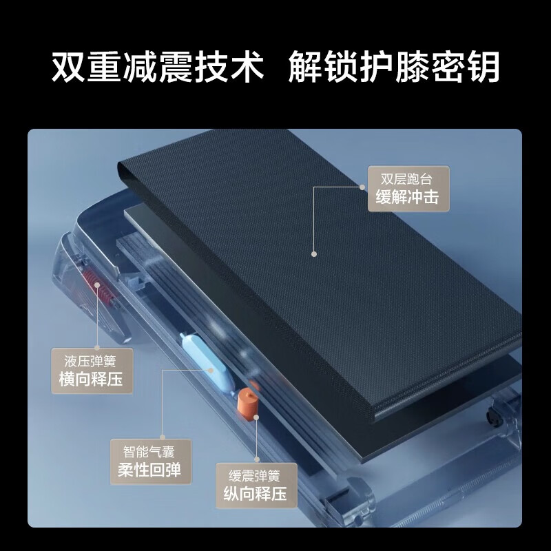 Yijian gym-level treadmill household 71CM large treadmill foldable slope sports fitness equipment S100 21.5-inch color screen single 20-speed electric slope