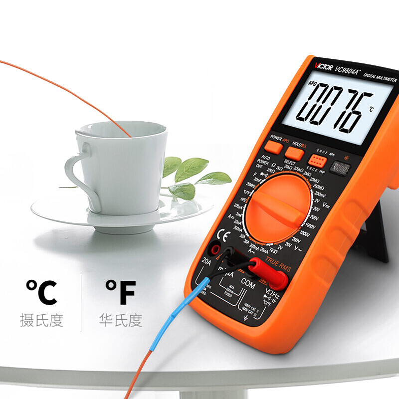 Victory Instrument (VICTOR) multimeter high-precision digital display anti-burn meter electrician digital multimeter VC9805A+ temperature frequency inductance
