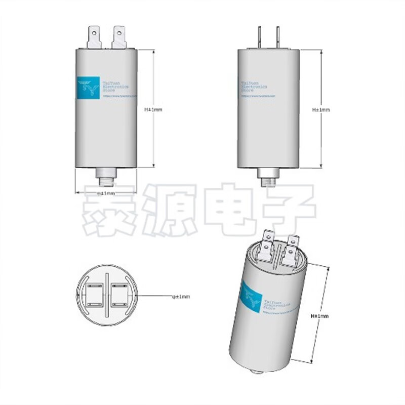 CBB60 running capacitor 450V with screw 10/14/15/18/20/25/30/45/50/70uf 5UF one