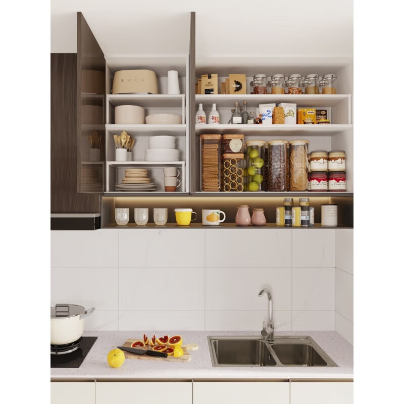 Oppein Kitchen Cabinets Integrated Kitchen Cabinets Home Open Stove Cabinets Cabinets Integrated Kitchen Cabinets Customized Cabinet Package Customized Prepayment (3m Countertop + 3m