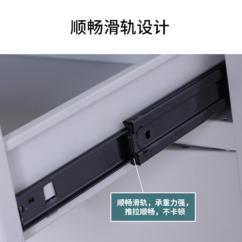 Huizhen tool cabinet workshop locker repair tool storage cabinet removable finishing cabinet two drawers gray white HV890