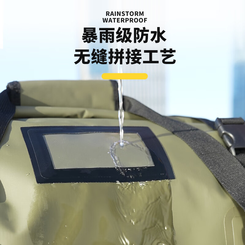 KELEFISH Motorcycle Tail Bag Motorcycle Touring Waterproof Bag Riding Bag Large Capacity Yellow-40L