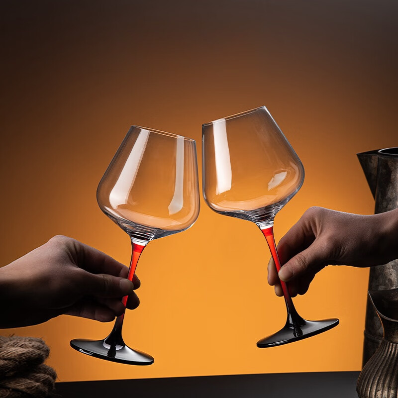 FANKAQI Wine Tasting Party Same Style Crystal Glass Goblet Red Wine Cup Couple Matching Cup Birthday Wedding Housewarming Gift Box