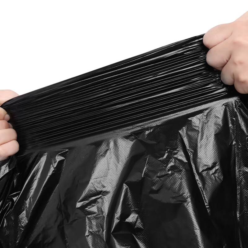 Senser Garbage Bag Extra Large Thickened Black Flat Mouth 100*120cm*50 Pack