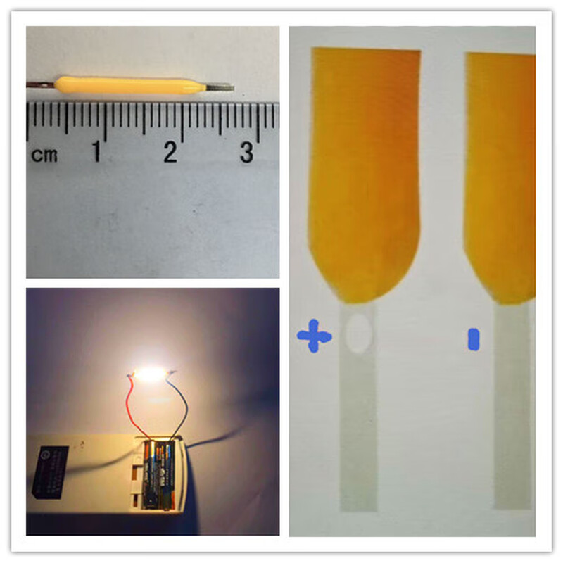 Ceramic filament retro anti-tungsten filament light source IY accessories 3v.5v warm white light gold 6v 700 warm light