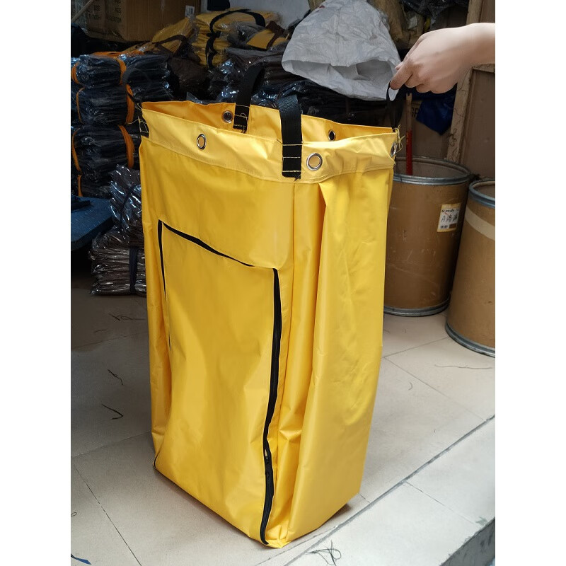 Sailotou multi-functional cleaning vehicle cloth bag linen cart Oxford cloth guest room storage linen bag hotel work vehicle multi-function cleaning vehicle yellow
