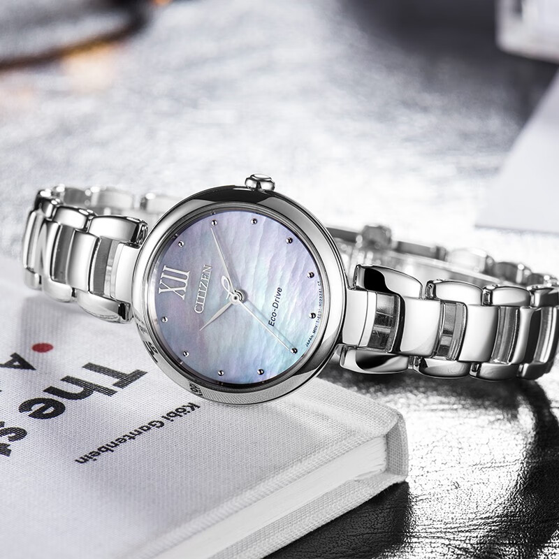 CITIZEN Eco-Drive Flower Whispering Wind Series Fritillaria Dial Simple Fashionable Trendy Women's Watch EM0530-81D