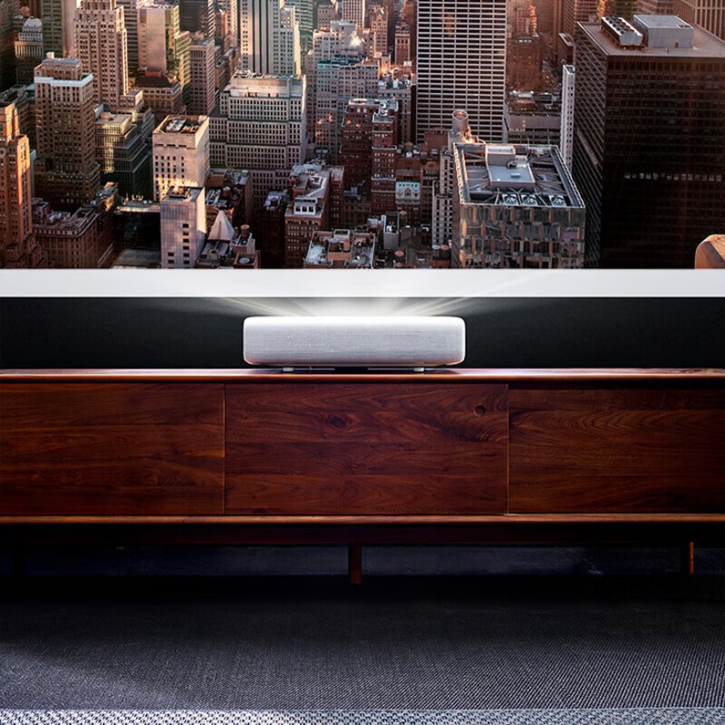 Samsung (SAMSUNG) Laser TV LSP7T Brilliant Screen 4K Ultra HD Home Theater Smart Large Screen Eye Protection Ultra-Thin Giant Screen Cinema Free Home Installation 100-inch P7+100-inch Fresnel Hard Screen