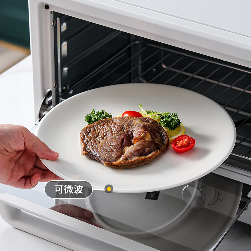 Jie Yajie Ceramic Steak Plate Home Dish Plate 10-inch European Western Plate Hotel Commercial Microwave Oven Available 2 Pack