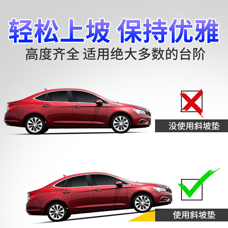 Baige step slope mat threshold curb curb slope triangular step mat car climbing uphill mat 100*15*5 black rubber and plastic model CW513680