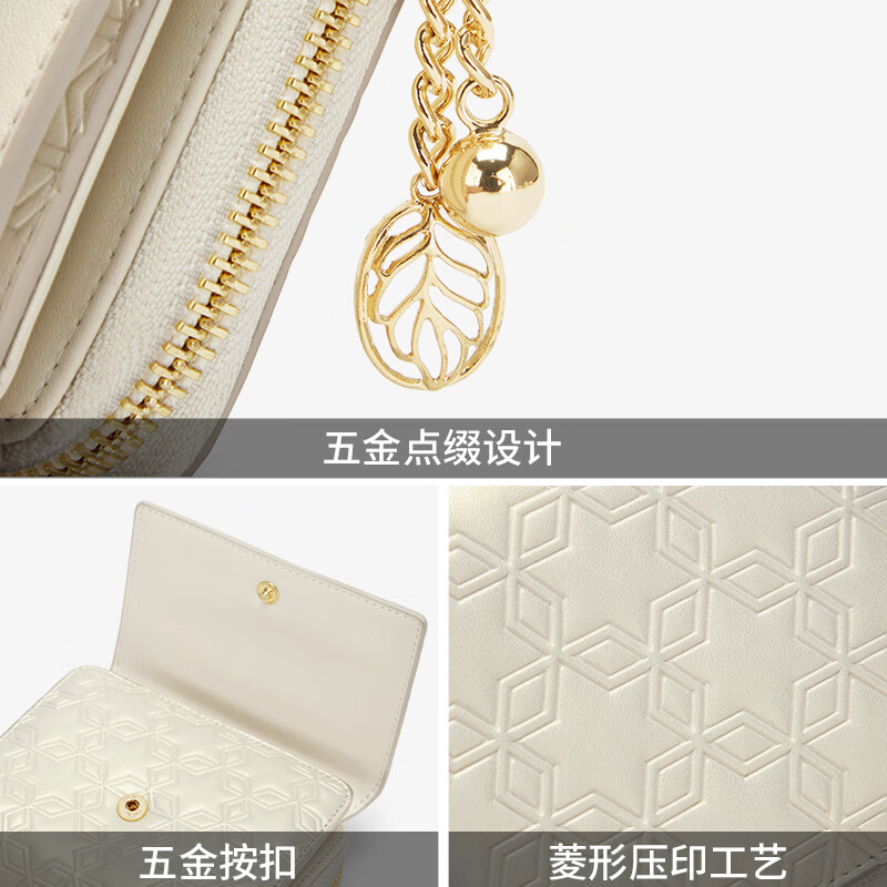 Cnoles wallet women's short small wallet student card bag ID bag zipper bag birthday gift for girlfriend and wife