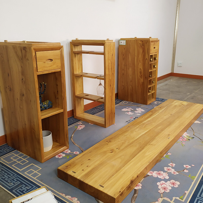 Luban Yimu Bar Counter Household Solid Wood Living Room Wall Bar Wine Cabinet Partition Multifunctional Retractable Porch Bar Counter Hall Cabinet 190cm Bar Counter