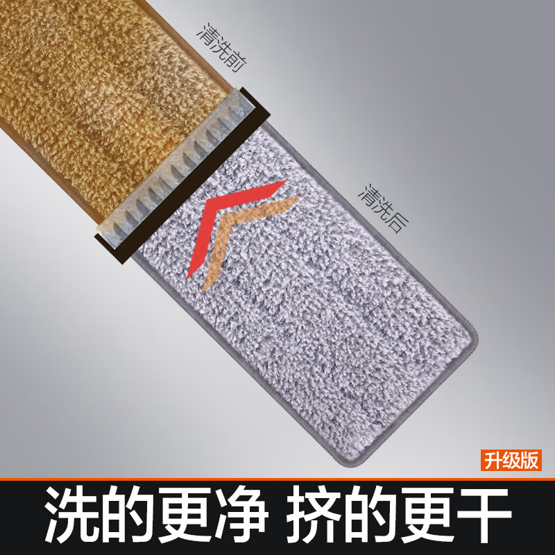 David flat mop 32cm4 cloth with bucket hand-washable thickened mop dry and wet dual-use scratcher Z9