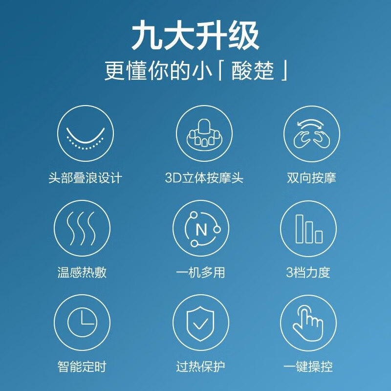 AUX Cervical Massager Massage Pillow Z99 Gray (Upgraded Gift Box) Waist Neck Shoulder Neck Back Massager Hot Compress Massage Pillow New Year's Day Gift