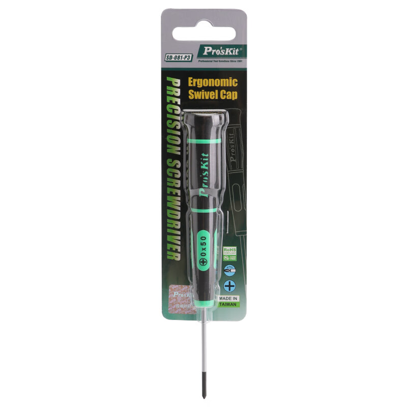 Pro skit SD-081-P3 green and black cross precision screwdriver - #0*50mm
