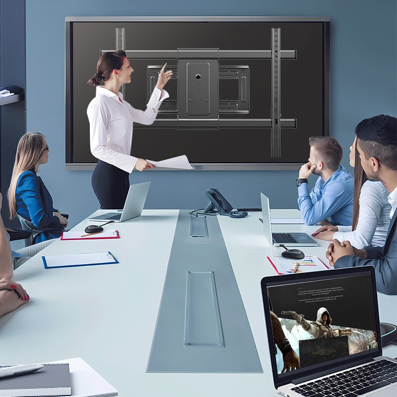 TAZD22-120-inch TV stand wall-mounted display TV hanger telescopic bracket rotating hanger Hisense Huawei TCL Sony Skyworth Changhong Xiaomi suitable for 50-110 inches widened base | dedicated for large screens