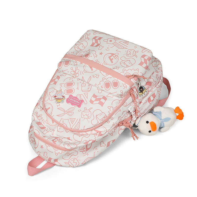 Viney schoolbag girls cute college students high school junior high school primary school students large-capacity backpack lightweight burden reduction simple computer bag travel backpack children 3-6 grades high appearance outdoor travel leisure