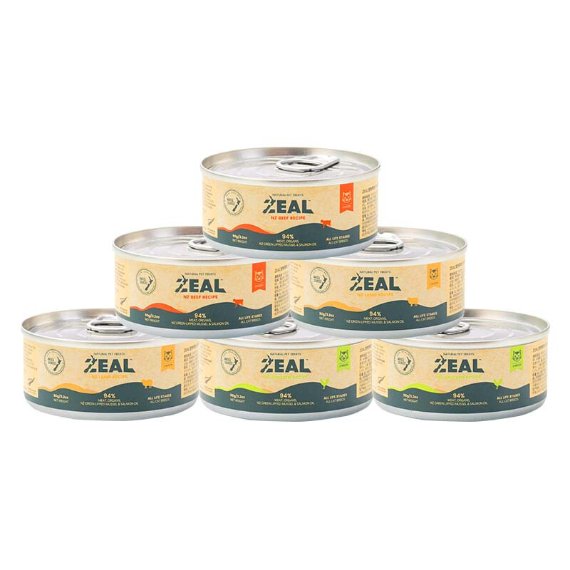 ZEAL cat canned staple food can 90g*6 mixed flavors cat wet food for kittens and adults universally imported from New Zealand