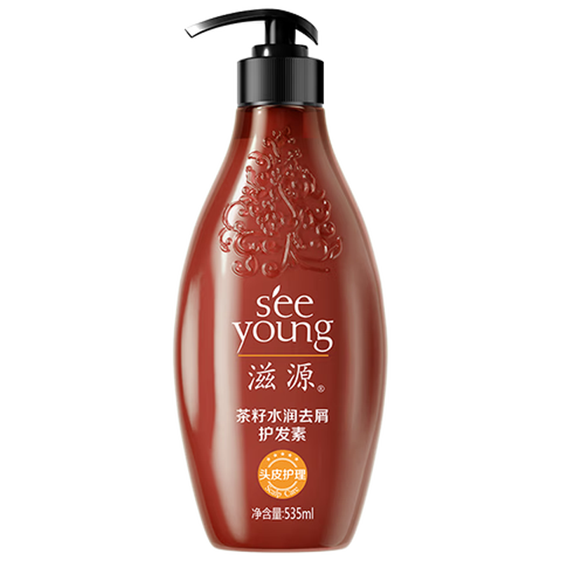 Ziyuan Tea Seed Hydrating Anti-Dandruff Conditioner Silicone-Free Moisturizing Smooth Repair Conditioner Medium Dry 535ml