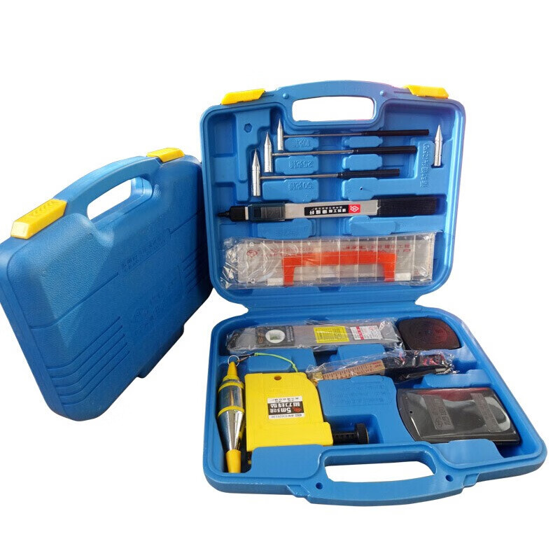 NI home inspection tool set 2-meter ruler multi-functional construction engineering inspection ruler inspection package level ruler measurement tool Southern 2-meter ruler + diagonal ruler + large tool kit (14-piece set)