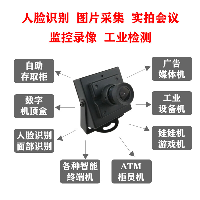 200 clear wide angle camera module 1080P driver-free face recognition vision module usb industrial camera 1080P wide dynamic 2.8mm distortion-free 90 + shell