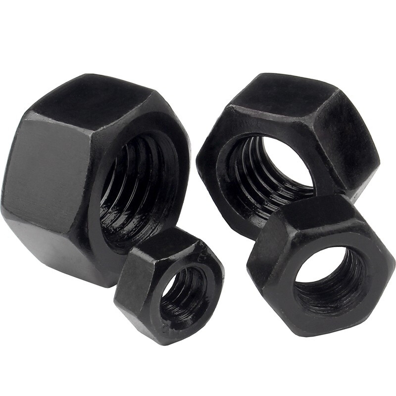 Guwanji grade 8.8 hexagonal nut grade 12.9 blackened hexagonal nut cap high strength screw nut nut set M16 5 pieces grade 8 blackened