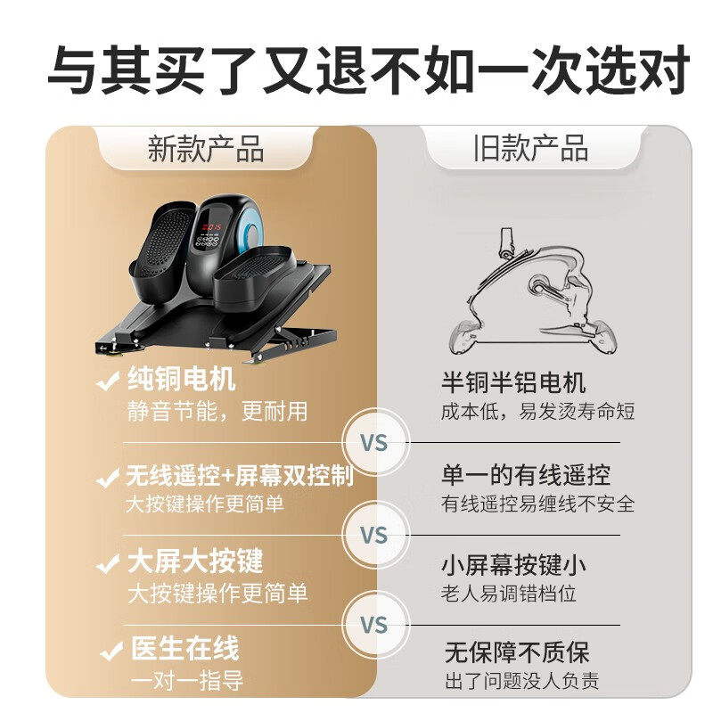 DESHILONG hemiplegia rehabilitation training equipment for the elderly electric home walking elliptical machine bicycle cerebral infarction hemiplegia bedridden smart rehabilitation machine