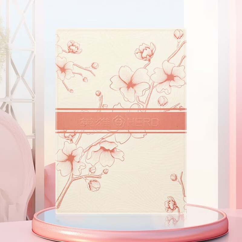 HERO Teacher's Day Gift Fountain Pen 850 Pink Sakura Gift Box Women's Business Signature Office Birthday Gift Ink Set F Tip