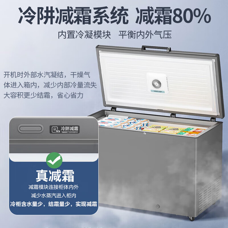 Haier Freezer Commercial Large Capacity Ultra-low Temperature Refrigerator Deep Cooling Quick Freezer Household Top Door Fresh Cabinet Horizontal Freezer -40 Top Model丨80% Frost Reduction丨First Class Energy Efficiency丨429 Liters