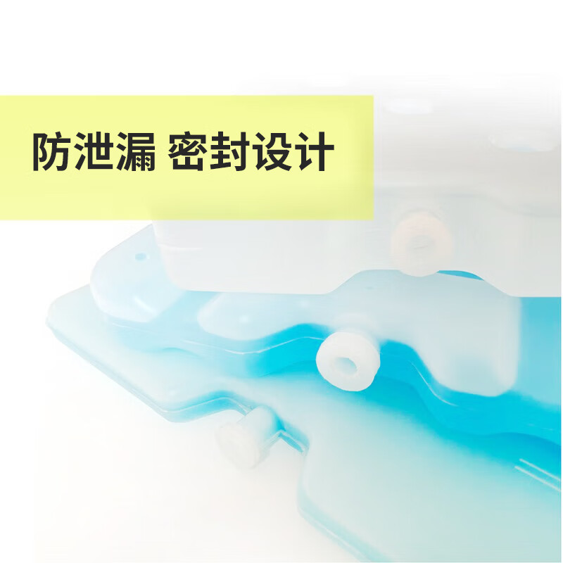 Ice Beauty refrigeration and preservation, water-free ice plate, ice row, reusable fresh drinks, air-conditioned fan ice box, blue ice crystal box (2 pieces) B87-ice plate 1200ml