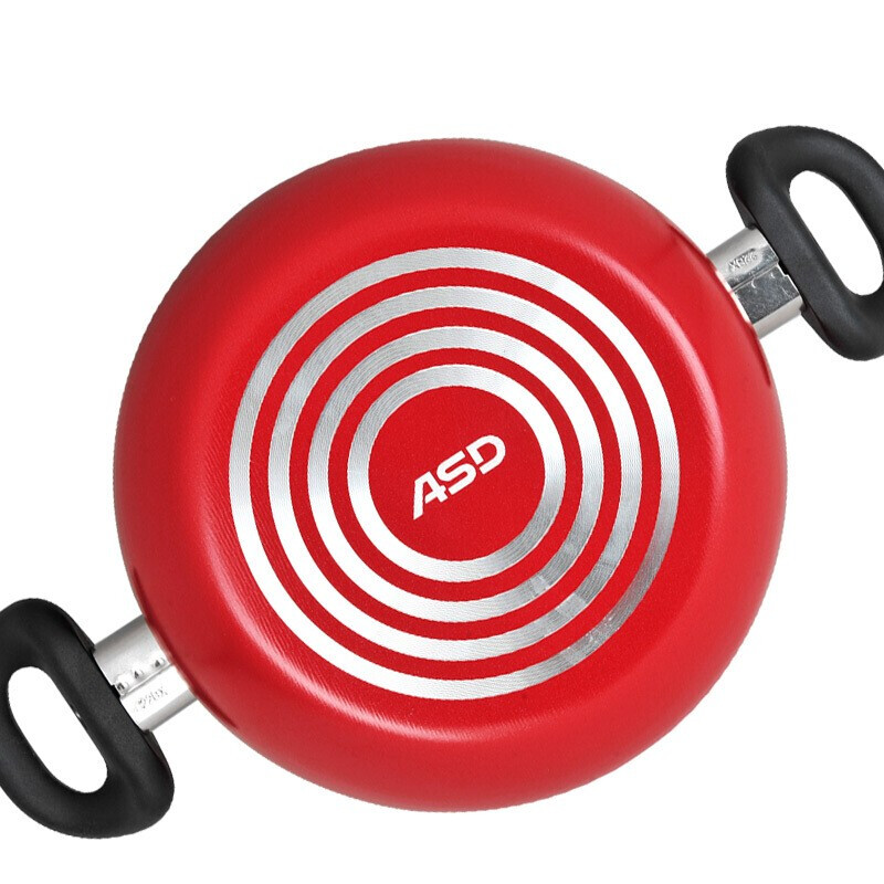 ASD non-stick pot set festive new non-stick less oil fume kitchen three-piece set pot for gas and open flame Chinese red PL03G1RWG