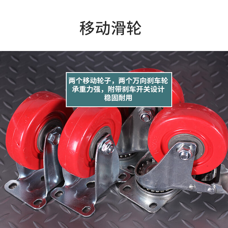 Huizhen tool cabinet workshop locker repair tool storage cabinet removable finishing cabinet two drawers gray white HV890