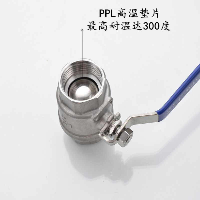304/316 stainless steel two-piece 1-inch 2-inch ball valve with internal thread resistant to high temperature and high pressure steam boiler four-to-six-point hot water valve DN25 switch 304 high temperature ball valve DN25 (1 inch)