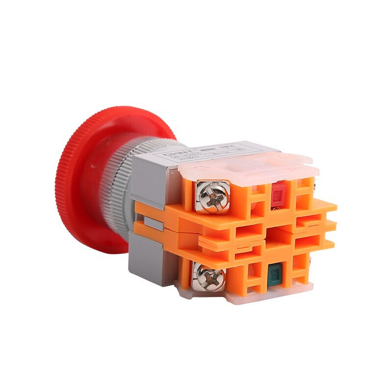 Chint (CHNT) emergency stop switch emergency stop self-locking control button mushroom head self-locking protection one open and one closed NP4-11ZS/1-R red