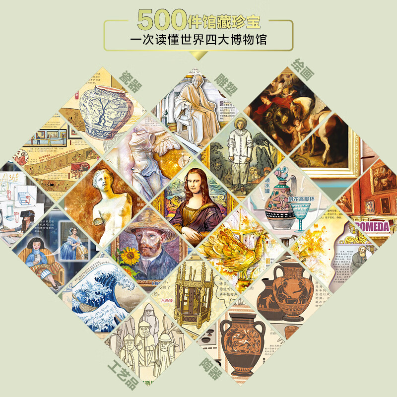 Museums that children must visit Louvre Metropolitan Museum of Art British Hermitage Illustrated World Hardcover 4 Books Book Festival