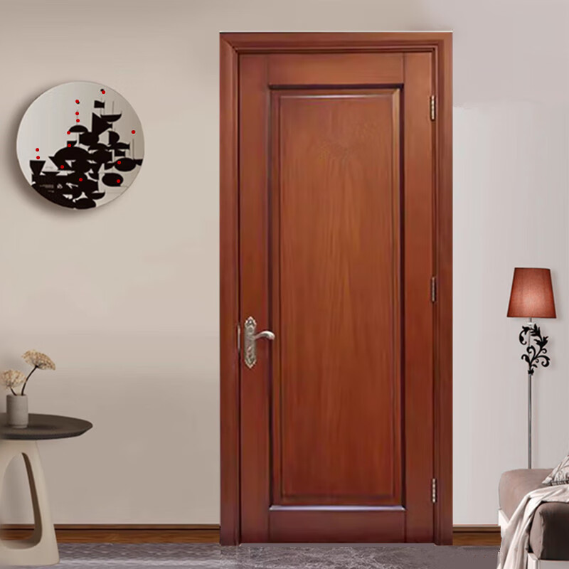 Solid wood bedroom door, oak painted room door, silent suit door, indoor door, room walnut wood door customization, rubber wood painted door 1 style