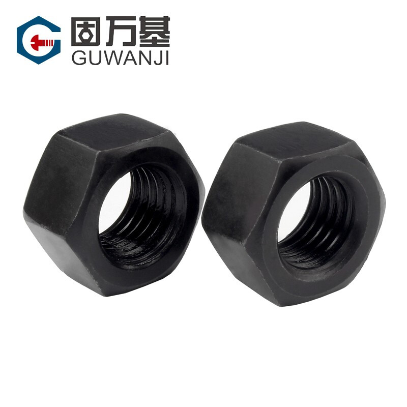 Guwanji grade 8.8 hexagonal nut grade 12.9 blackened hexagonal nut cap high strength screw nut nut set M16 5 pieces grade 8 blackened