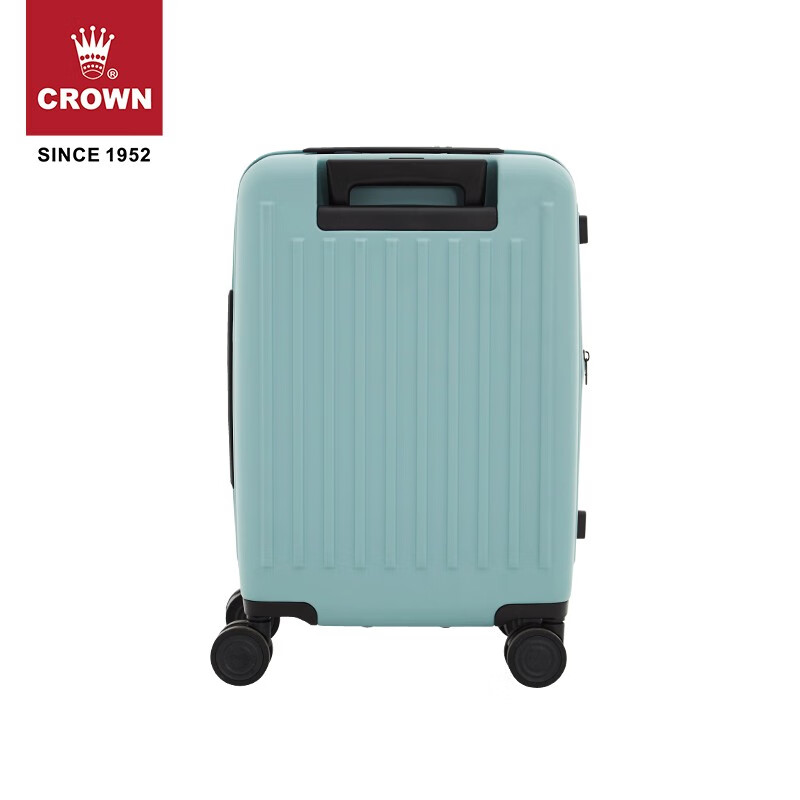CROWN multifunctional front-opening side-opening zipper suitcase travel suitcase trolley suitcase with 15% expansion capacity 5020 sapphire color expandable 20 inches front opening cover can be boarded