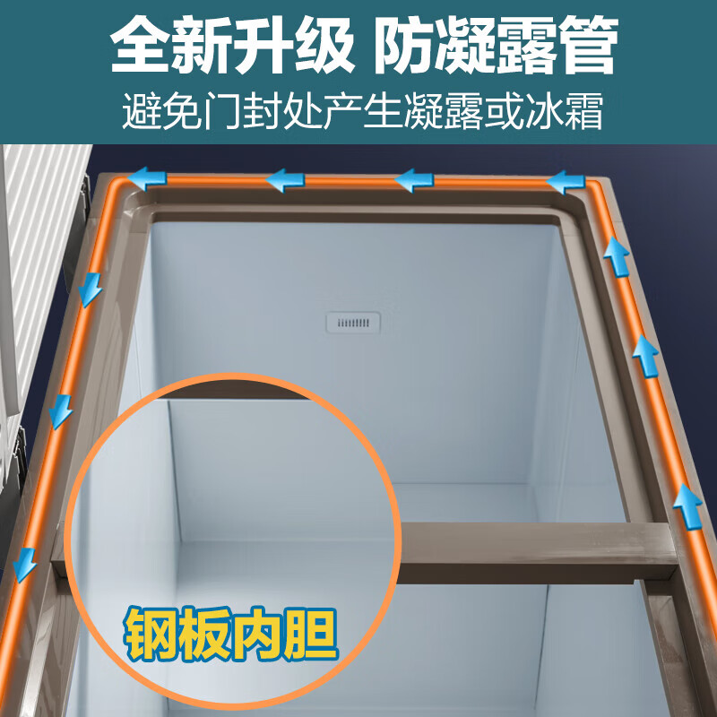 Meiling instant discount minus 40 degrees quick freezing丨Commercial large capacity freezer single temperature horizontal refrigeration freezer 738 liters 40 deep freezing quick freezing anti-condensation