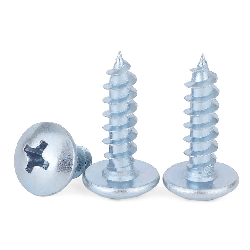 JINGGONG Plus hardwood screws, large flat head self-tapping screws, large cap self-tapping screws, umbrella head round head self-tapping wood screws, M5*12 half box, 400 pieces