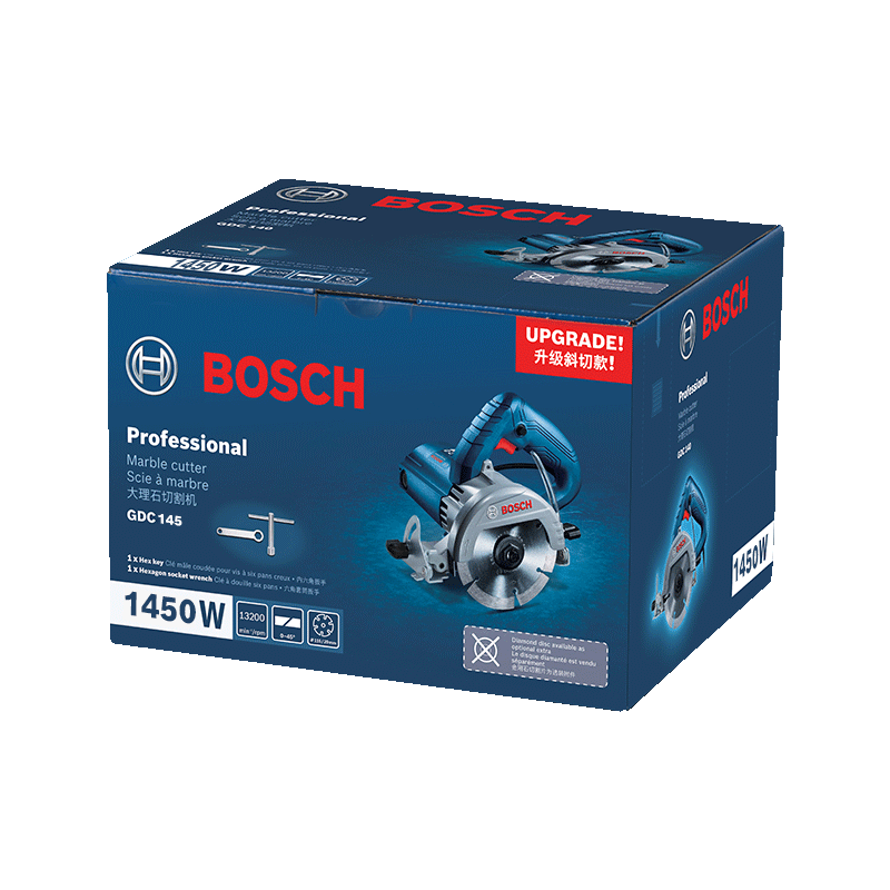 Bosch (BOSCH) GDC145 marble machine bevel cutting professional stone cutting machine tile concrete slotting machine GDC145 Beijing warehouse rapid delivery