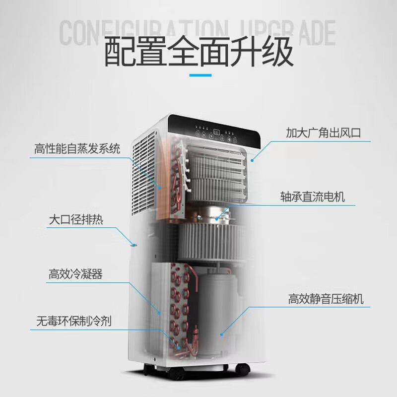 Meiling portable air conditioner single cooling and heating portable all-in-one small refrigeration home vertical rental room without outdoor unit free of manual installation small 1.5 HP single cooling store manager recommendation