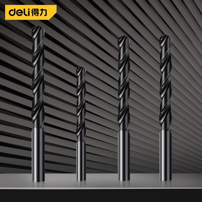 Deli twist drill bit set for drilling steel, electric hand drill, universal head, specially designed for drilling stainless steel plates, tungsten steel, 3.5mm straight handle twist drill, 10 pieces