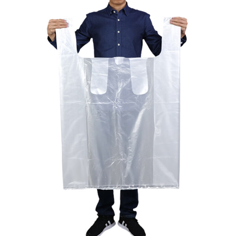Yimeide WY2024 Portable thickened white large plastic bag garbage bag packing bag thick 48*70CM 50 pcs/pack