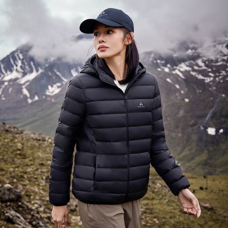 Pathfinder Outdoor Lightweight Down Jacket Duck Down Women's Hooded Jacket Couple Autumn and Winter Warm Mountaineering Clothing Hiking Tops