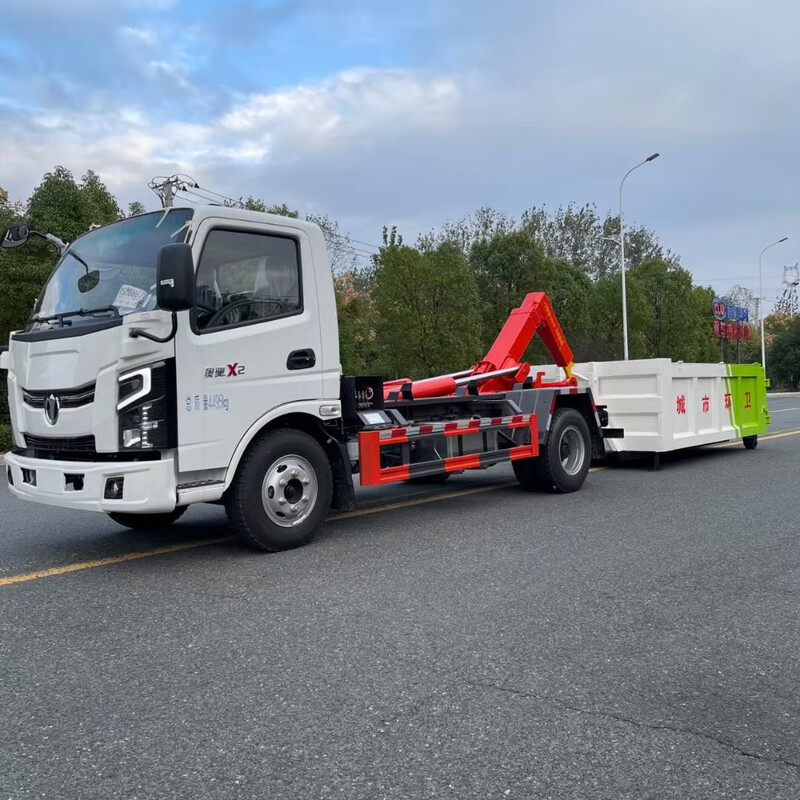 Aochi blue brand 10 ton hook arm garbage truck with blue brand