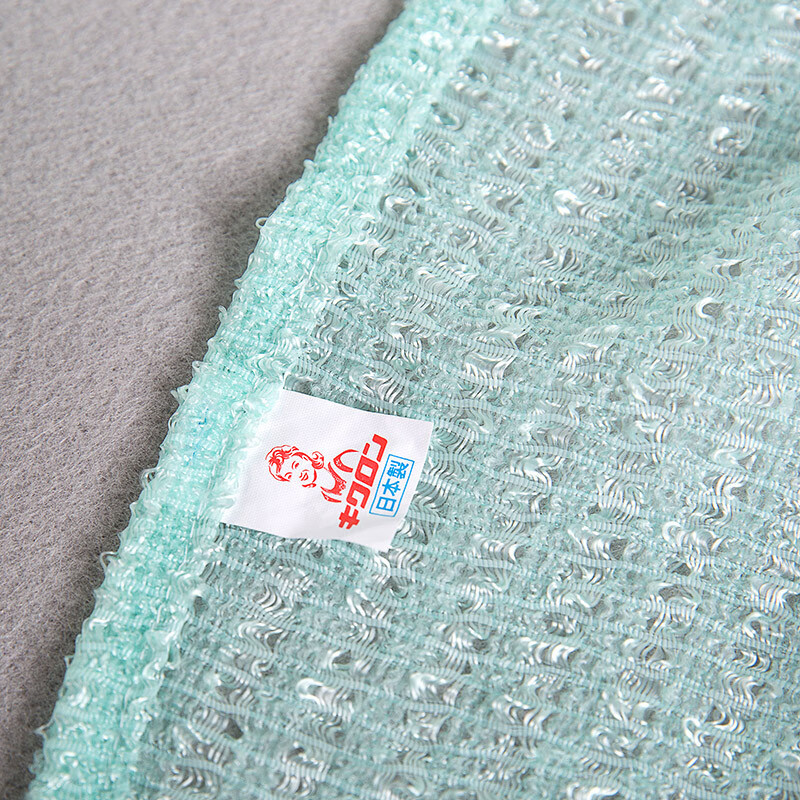 Cyan pomelo Japanese imported bath towel women's mild strong decontamination bath towel exfoliating bath towel long back rub 1 piece QKG-006 bubble stand (green)