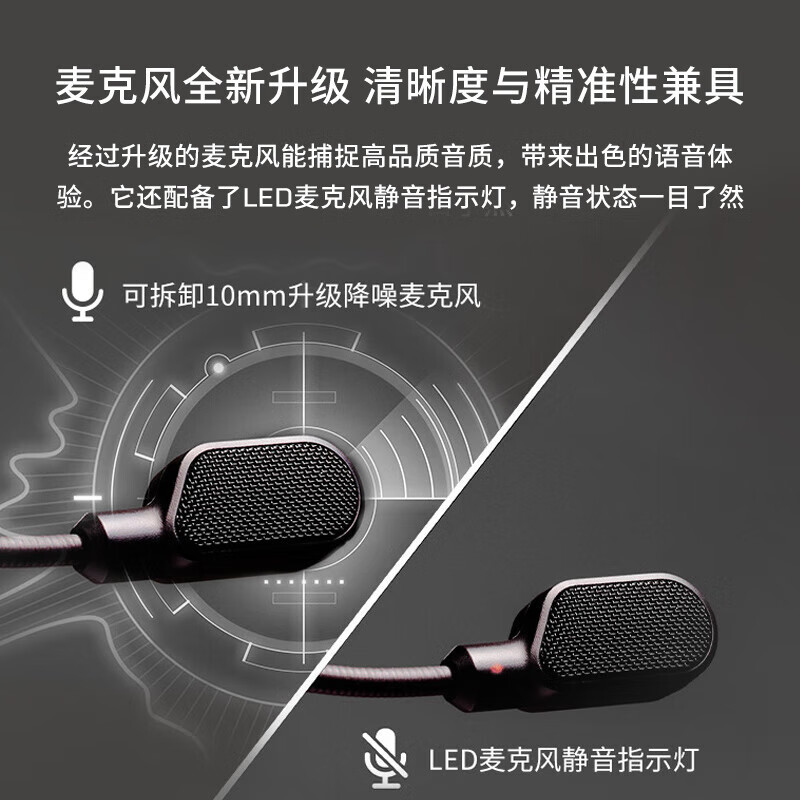 Extremely unknown (HYPERX) Hurricane 2 Hurricane 3 series e-sports gaming headset headset fps chicken headset noise reduction microphone Original Kingston cloud2 gaming headset Hurricane 3-black DTS sound effect丨Performance upgrade