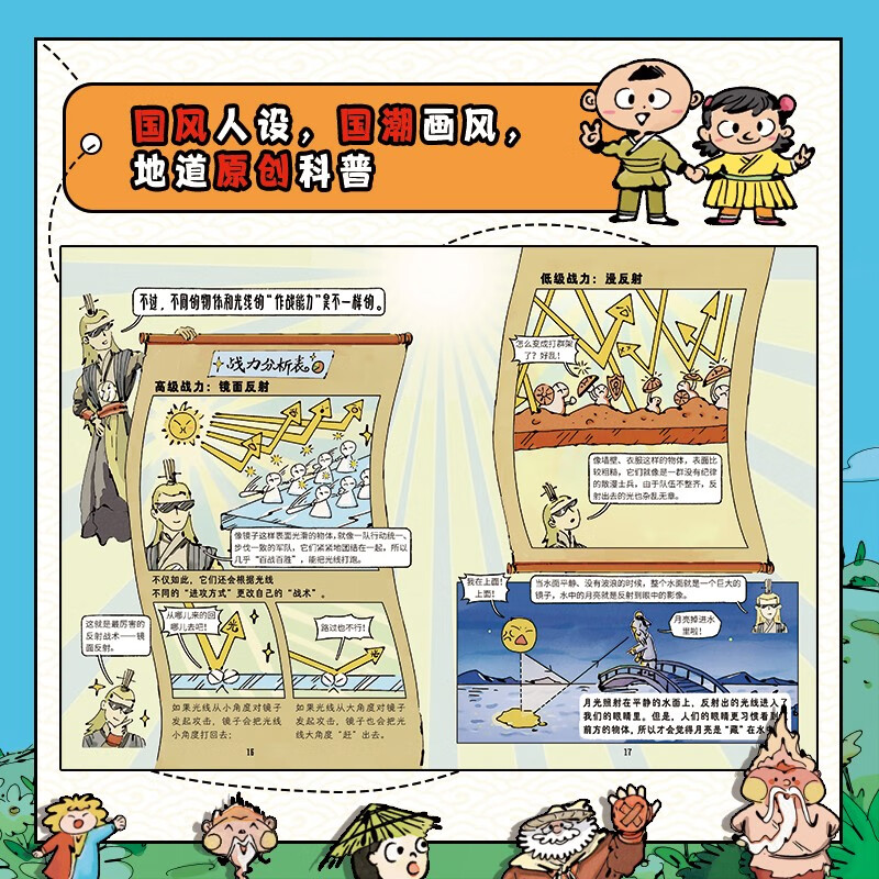 Subject Tutoring Physics Jianghu Physics Cheats for Children (5 volumes in total) (New Chinese Style Physics Comic Enlightenment Book, 5 major physics knowledge systems, nearly 100 physics knowledge points and concepts, multi-angle knowledge presentation, helping children learn physics easily) Money Saving Card